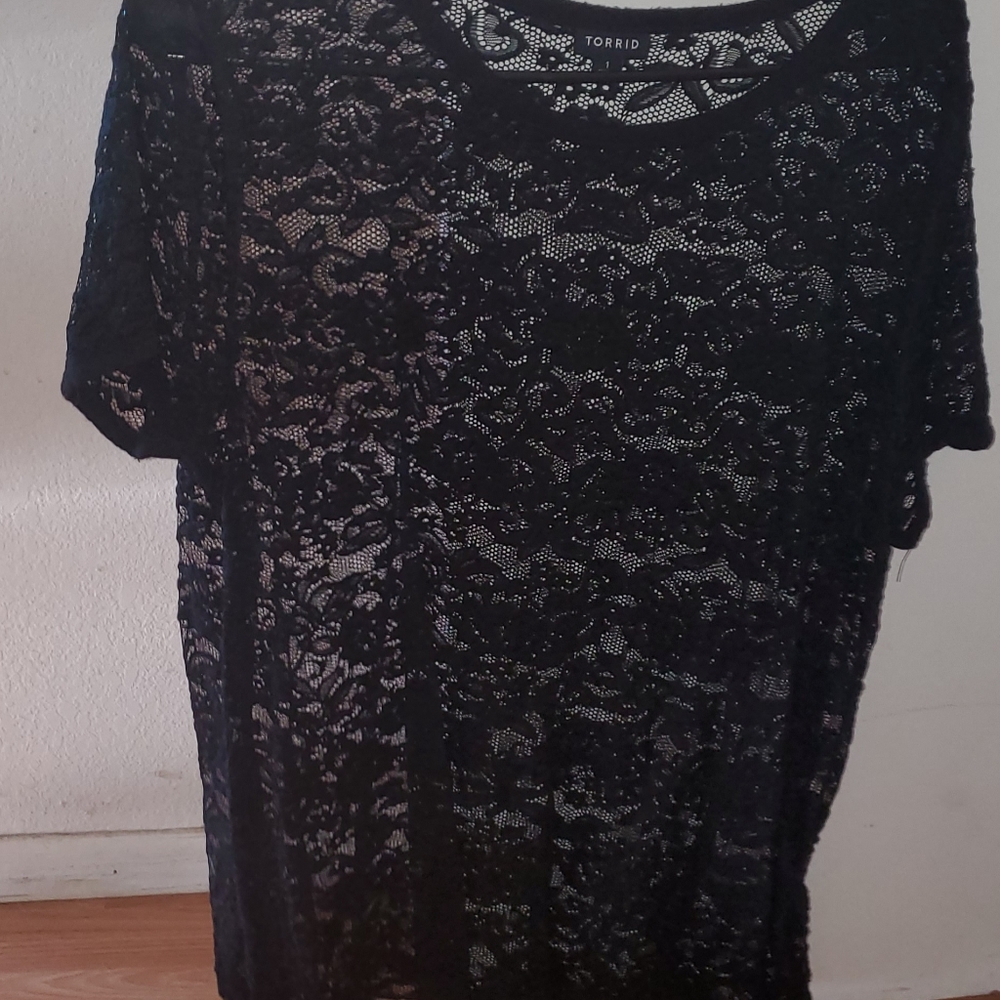 Black Lace Shirt Size 1